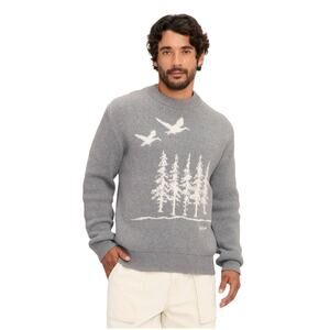NWT Men's Woolrich Scenic Pullover Sweater Color: Heather Gray ,Size: Large